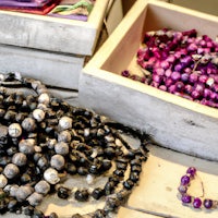 a bunch of beads on a table
